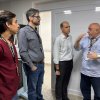 Fábio Lopez conhece as instalações da Santa Casa de Santos